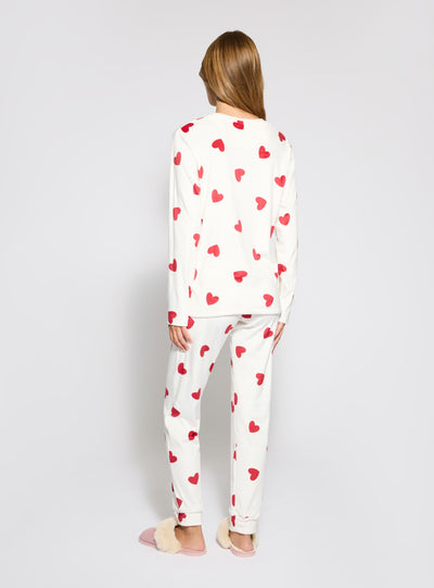 Set pigiama con stampa cuori