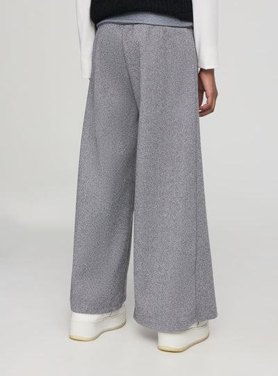 Pantaloni wide leg fantasia con elastico
