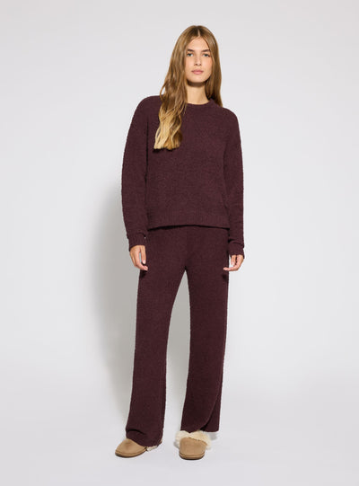 Long teddy-effect pajama set