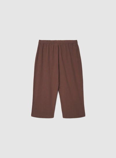 Pantaloni crop a tinta unita con elastico